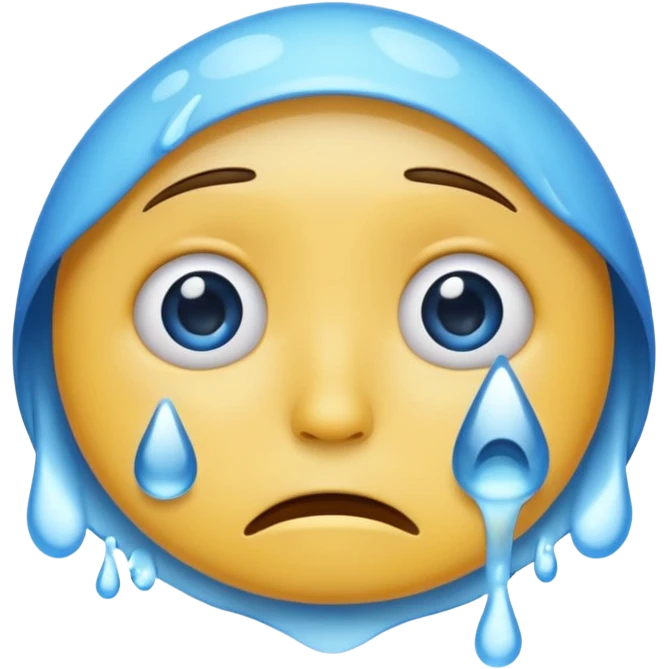 Blue emoji crying emoji