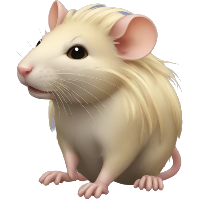 rat with long blonde hair emoji