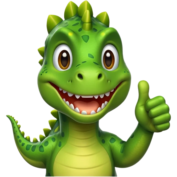 thumbs up dinosaur emoji