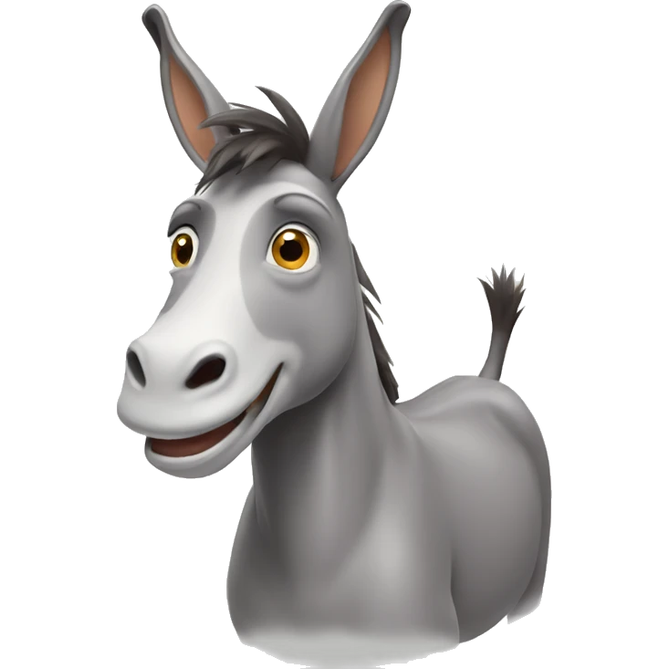 Happy donkey emoji