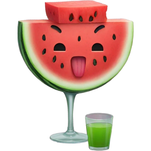 Bar eating watermelon emoji