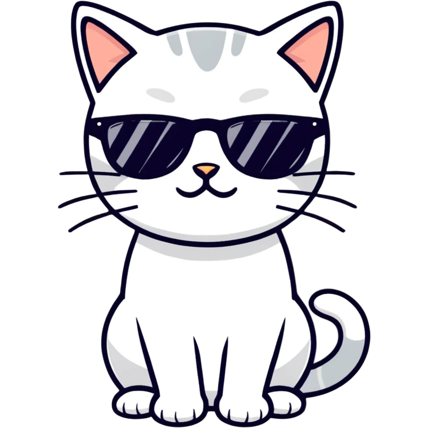 Cat with sunglasses emoji