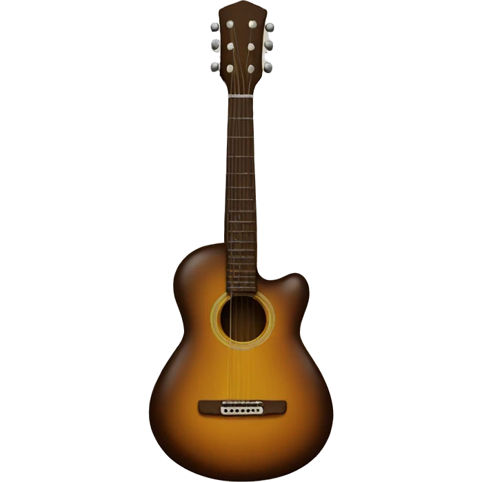 A living guitar emoji