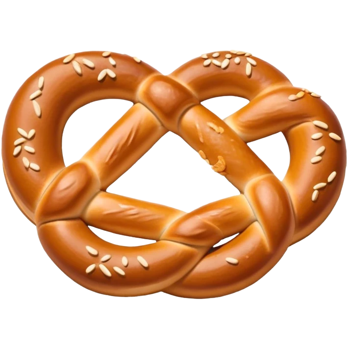 Simple pretzel street food emoji with soft colors emoji