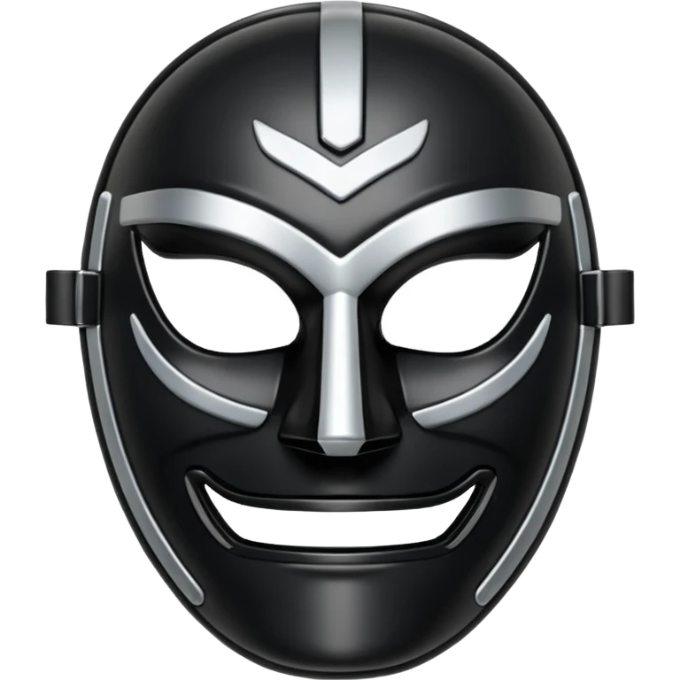 Masque noir de gardien de hockey emoji