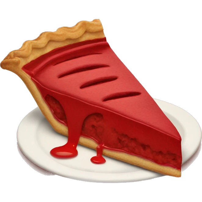 Red filling pie slice  emoji