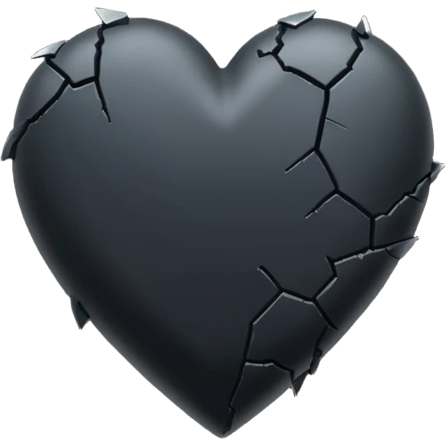Black heart break emoji