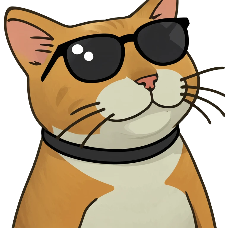 Cat with sunglasses emoji