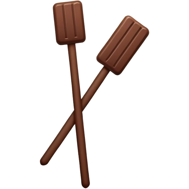 chocolate sticks with thin white bottom emoji
