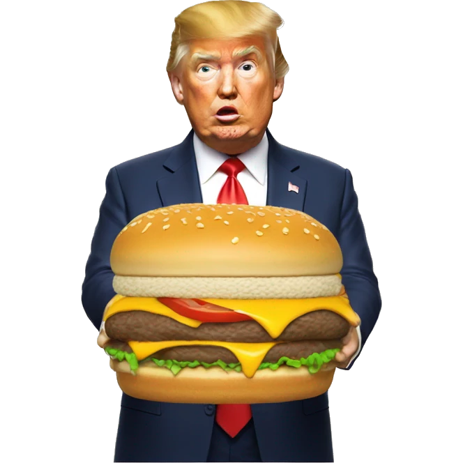 Trump qui mange un burger  emoji