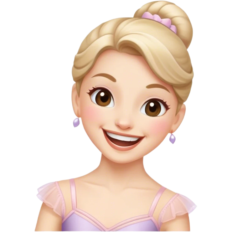 Ballerina laughs emoji
