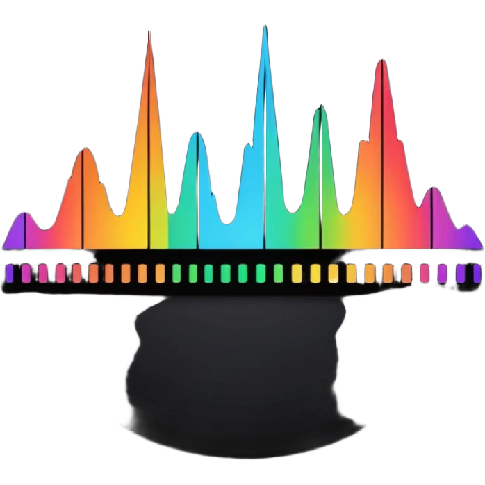 full black audio spectrum emoji