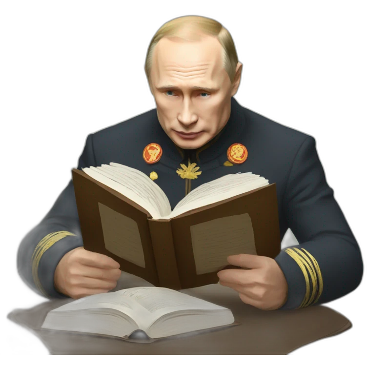 putin reading book emoji