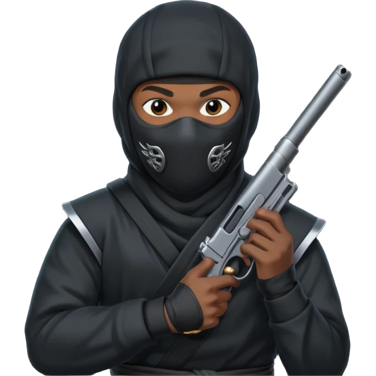 Una persona que sea así 🥷 pero con una pistola  emoji