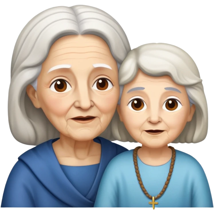 Grandma with Jesus Christ  emoji