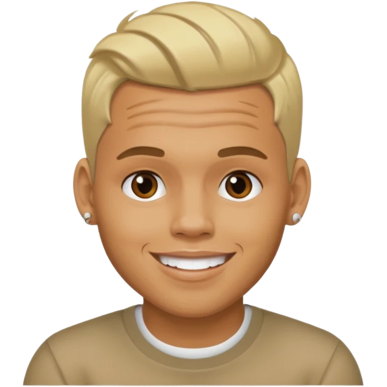 Chris Brown with blonde hair emoji