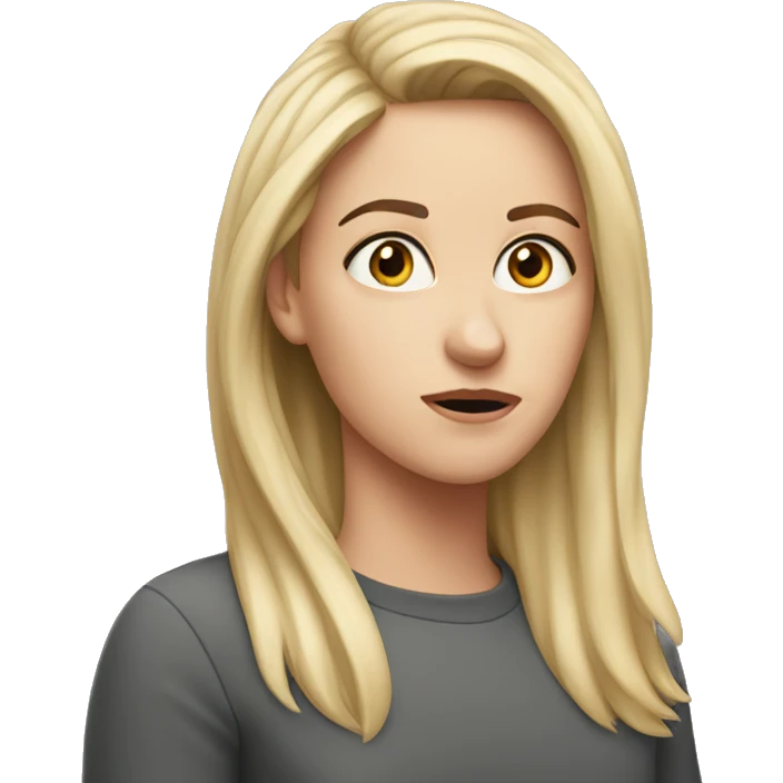 white girl one eyebrow up confused emoji