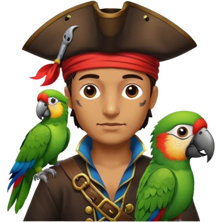 pirate and parrot emoji