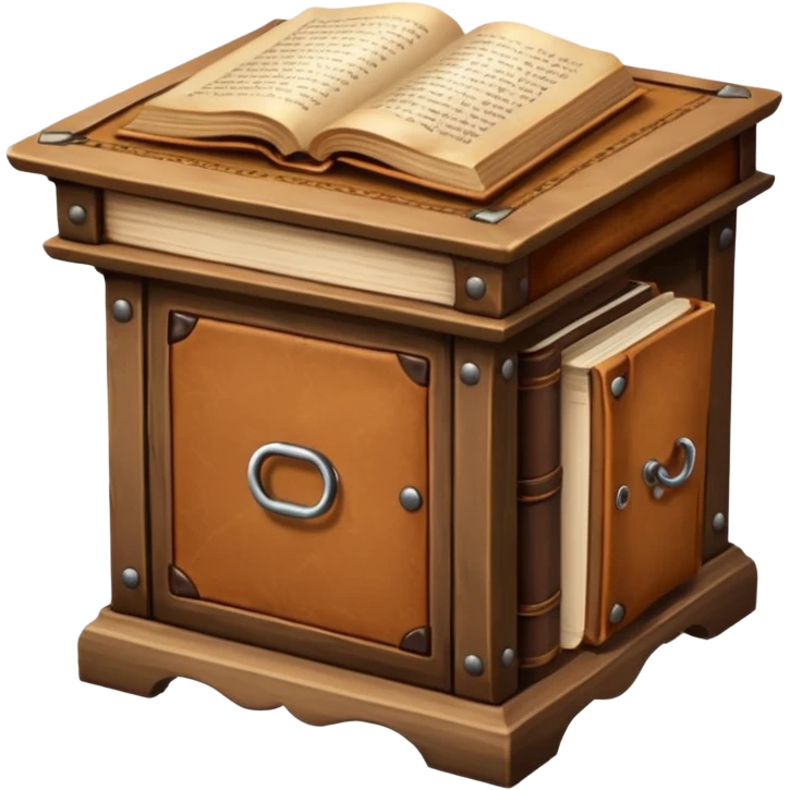 side table with book emoji