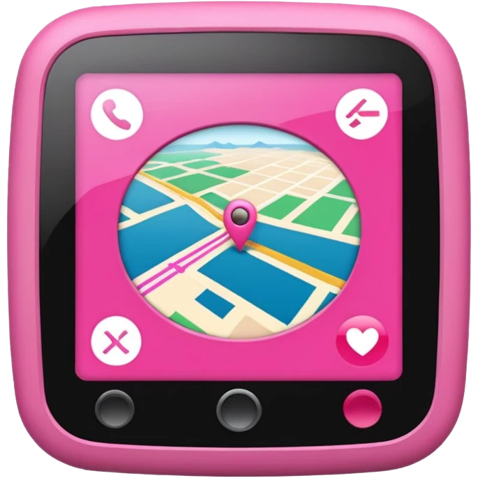 pink gps emoji