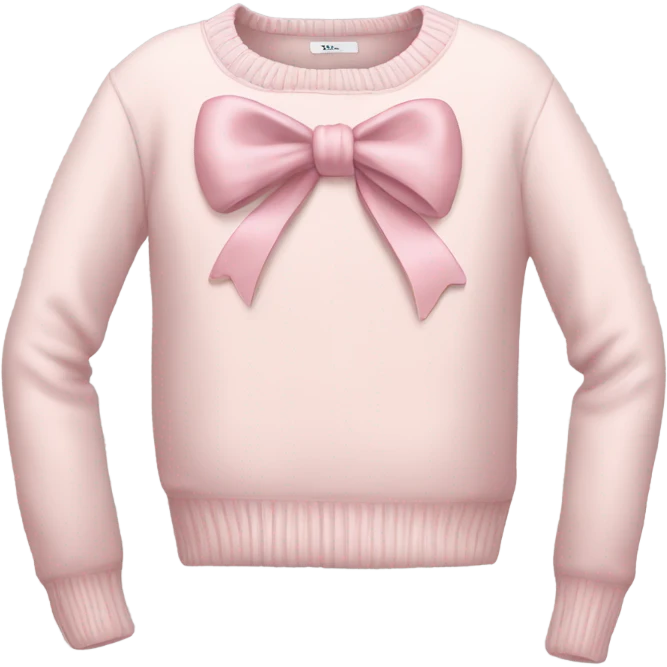 light pink bow sweater emoji