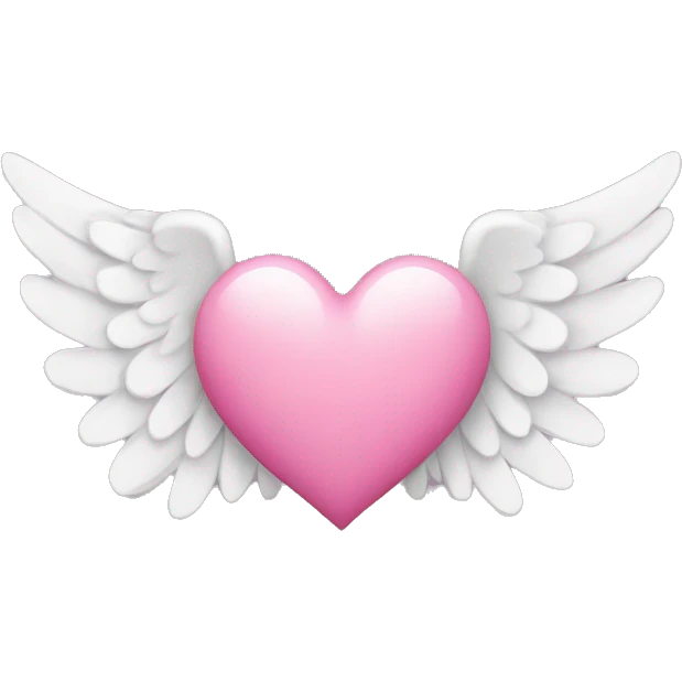 pink heart with angel wings emoji