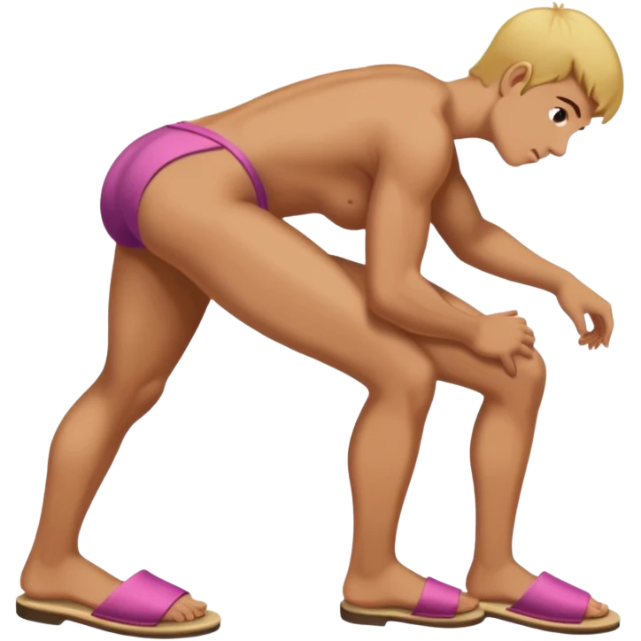 Бьет тапком по попе emoji