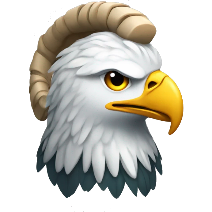 Eagle with ram horns emoji