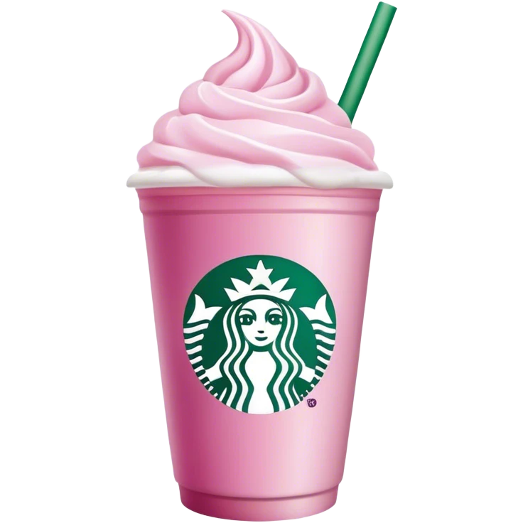 starbucks cup pink drink with cold foam emoji