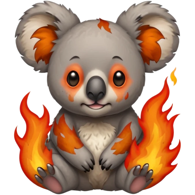  згенеруй австралійських тварин які помирають під час пожару в лісі emoji