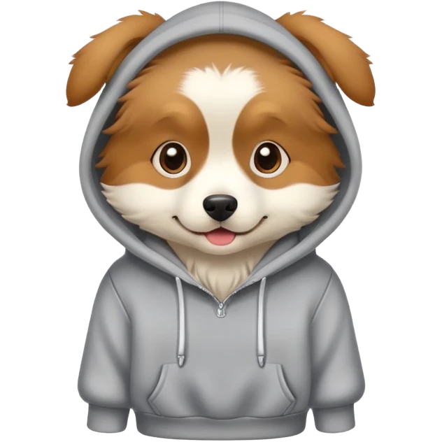 Dog wearing hoodie emoji