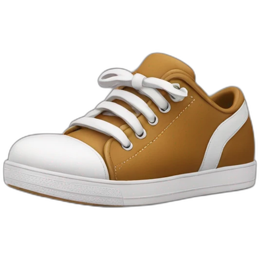 A shoe with eyes and a moustache emoji