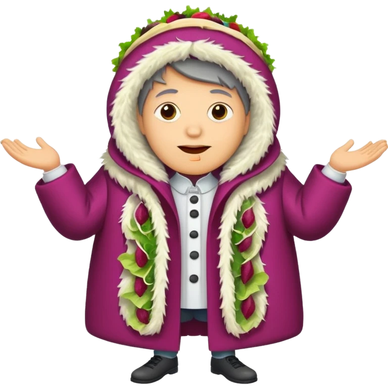 salad herring under a fur coat emoji