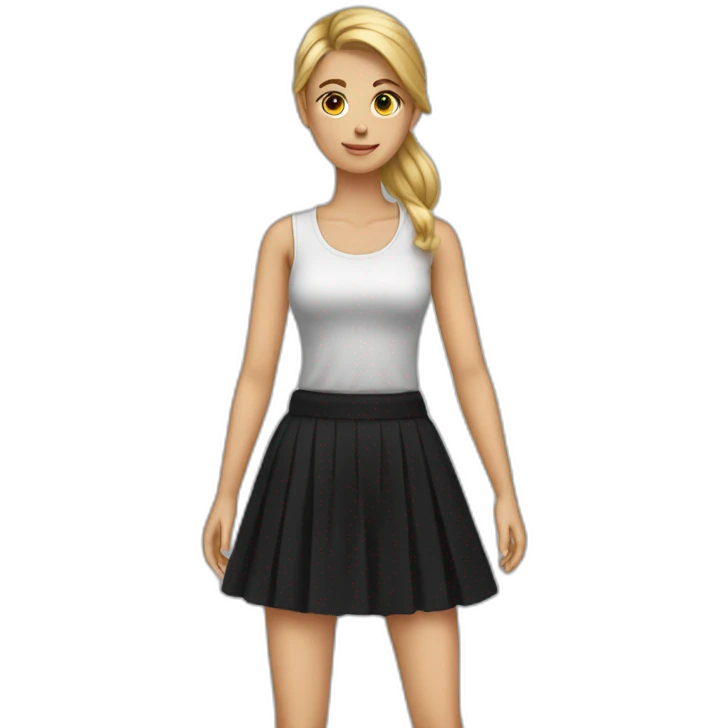 A black skirt emoji
