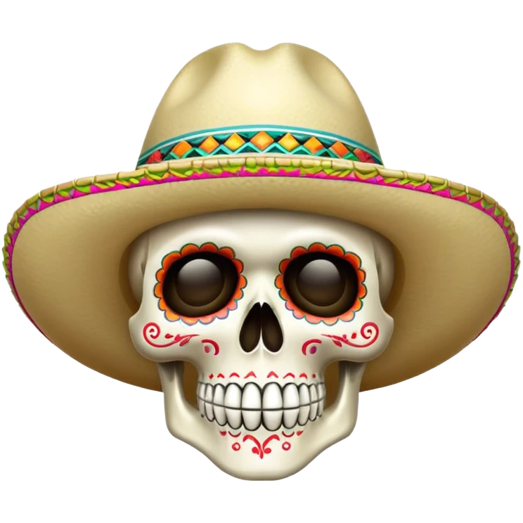 Sombrero skull emoji