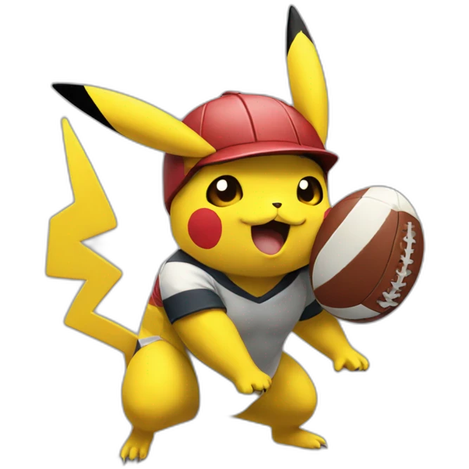 Pikachu rugby emoji