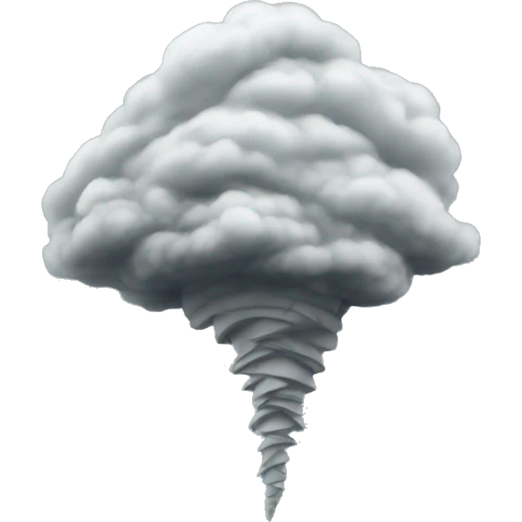 Tornade, vent emoji