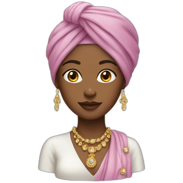 Girl With a turban and joellery emoji