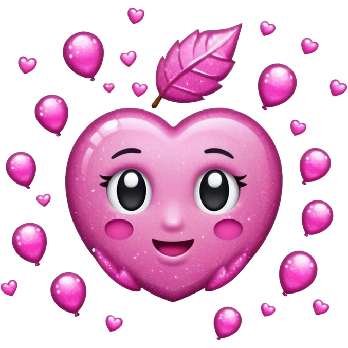 Pink glittery shower  emoji