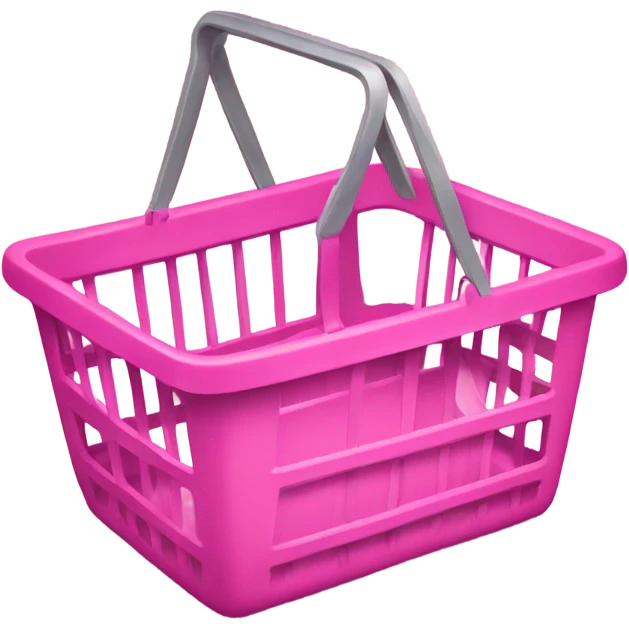 Pink empty shopping basket emoji