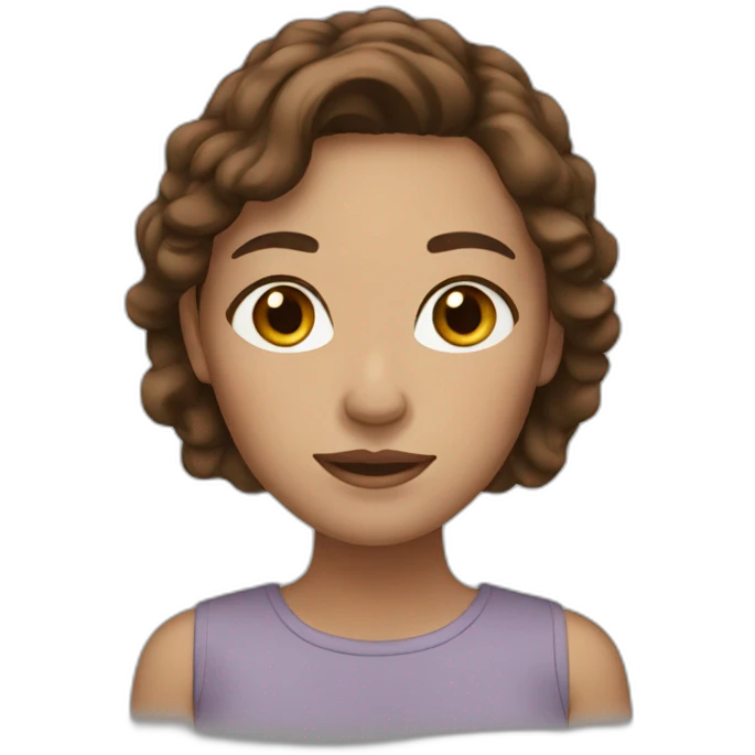 woman with brown hair and freckles emoji