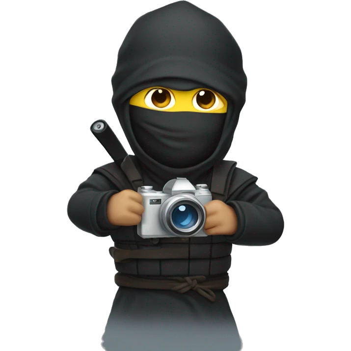 Ninja holding a video camera emoji emoji
