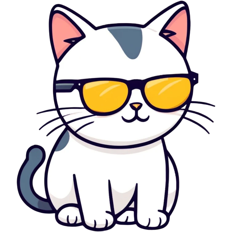 Cat with sunglasses emoji
