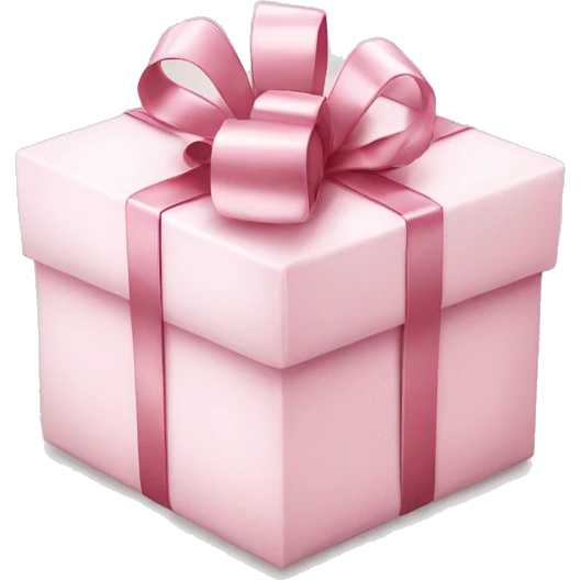 Light pink Christmas gifts under a white Christmas tree  emoji