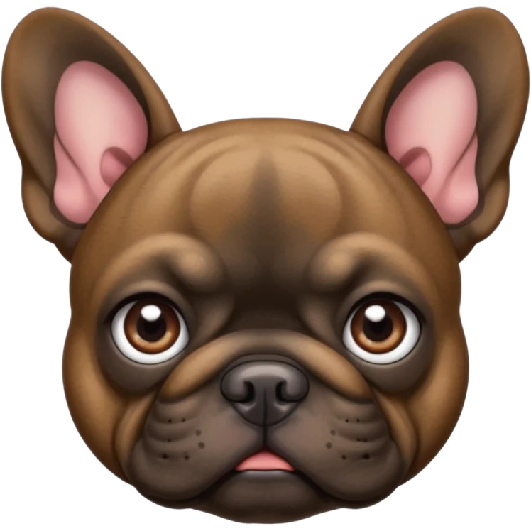 Dark drown Brindle French bulldog emoji