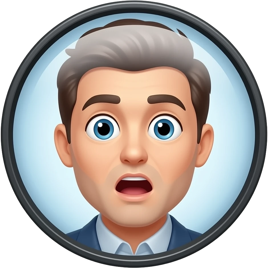 😳 이 이모지를 볼록렌즈로 바라본 모습 emoji