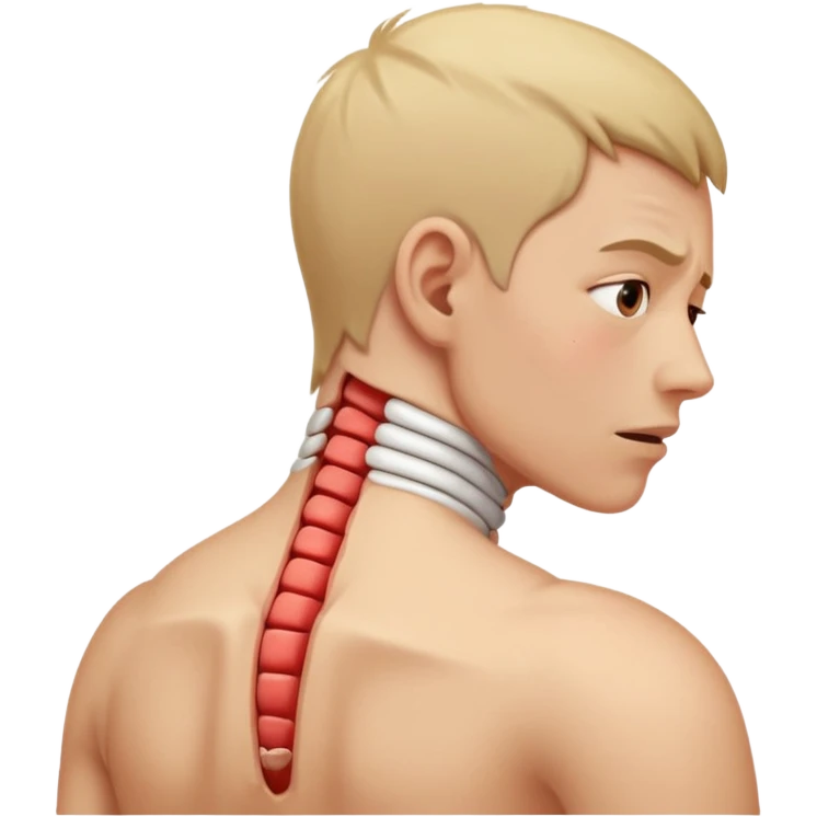 pain in the back of the neck from bad posture emoji