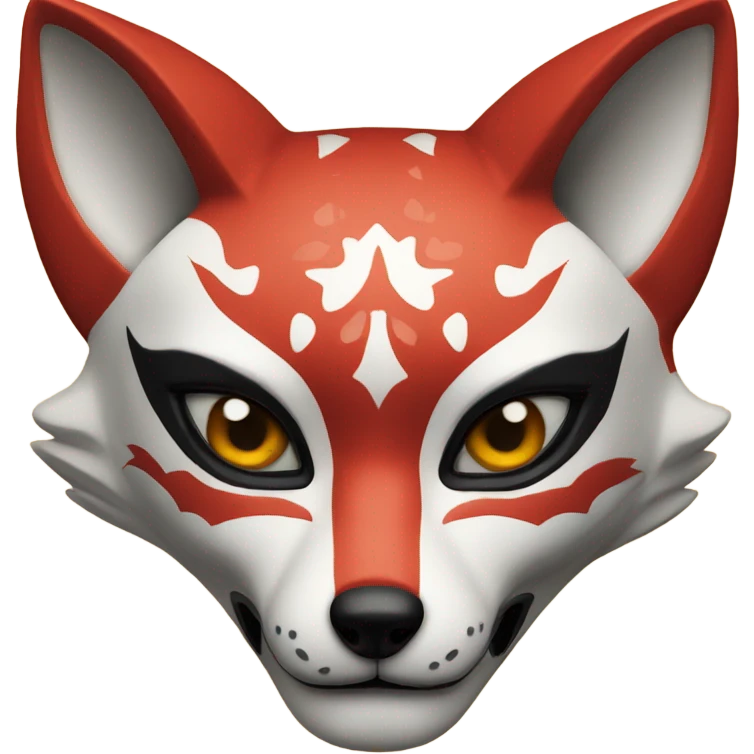 red kitsune mask emoji