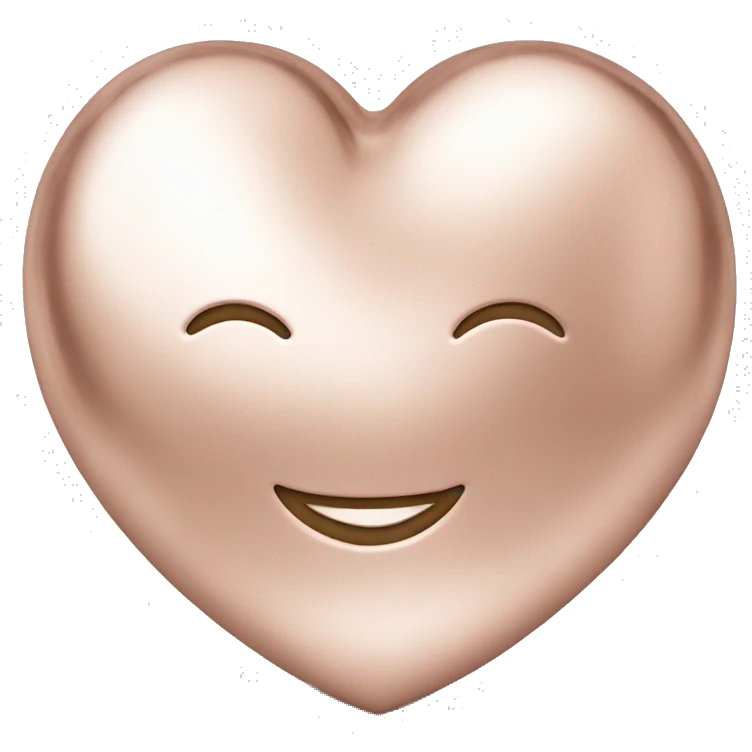 Coeur rose gold brillant emoji