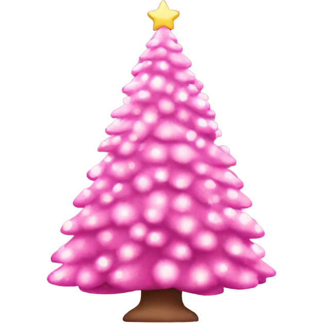 Pink Christmas tree emoji